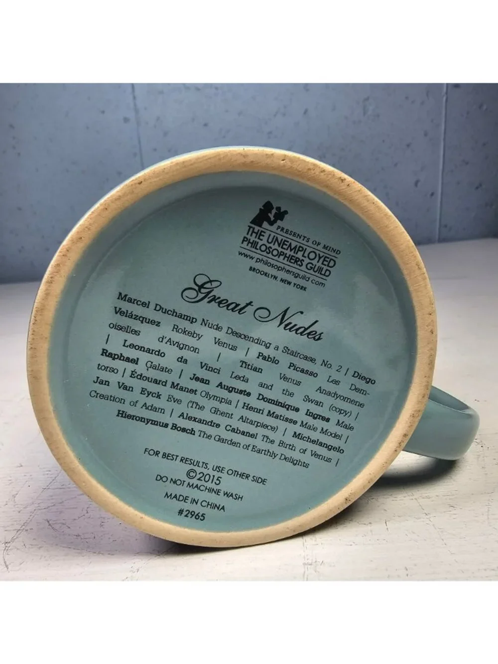 Great Nudes of Art Heat-Changing Coffee Mug Unemployed Philosophers Guild 2015